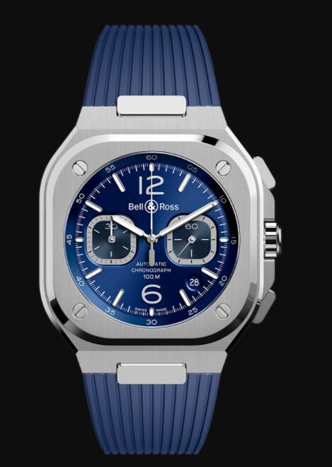 Bell & Ross BR 05 CHRONO BLUE STEEL BR05C-BU-ST/SRB Replica Watch